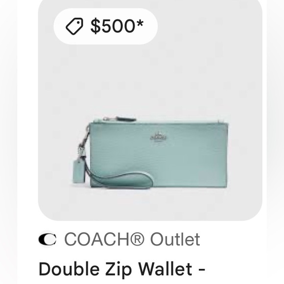Coach Light Blue Wristlet - Picture 8 of 8